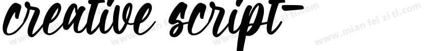 creative script字体转换